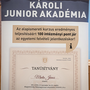 Károli Junior Akadémia tanúsítványátadó ünnepség (2023.12.09)