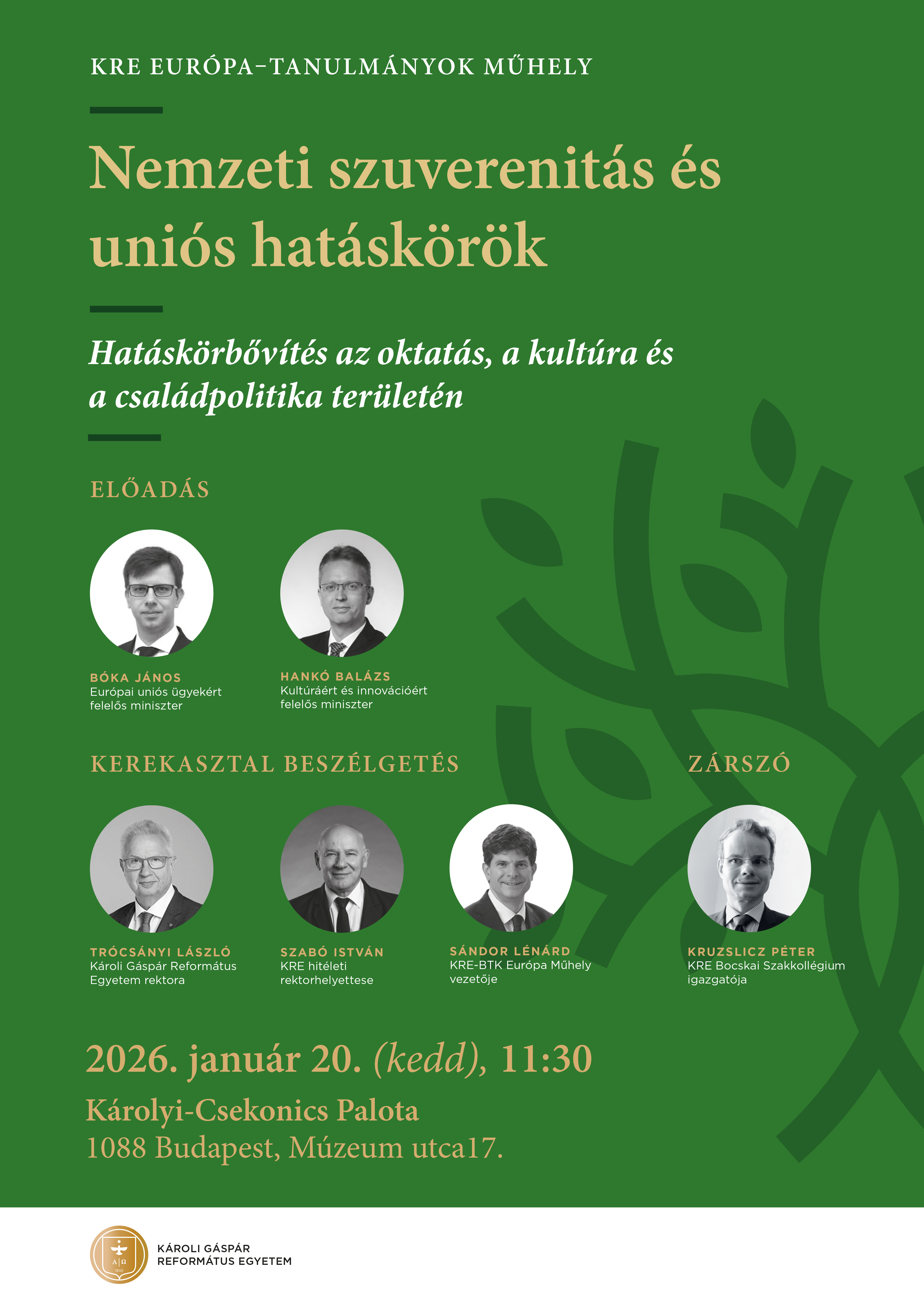 Nemzeti szuverenitás és uniós hatáskörök konferencia plakát - pdf link