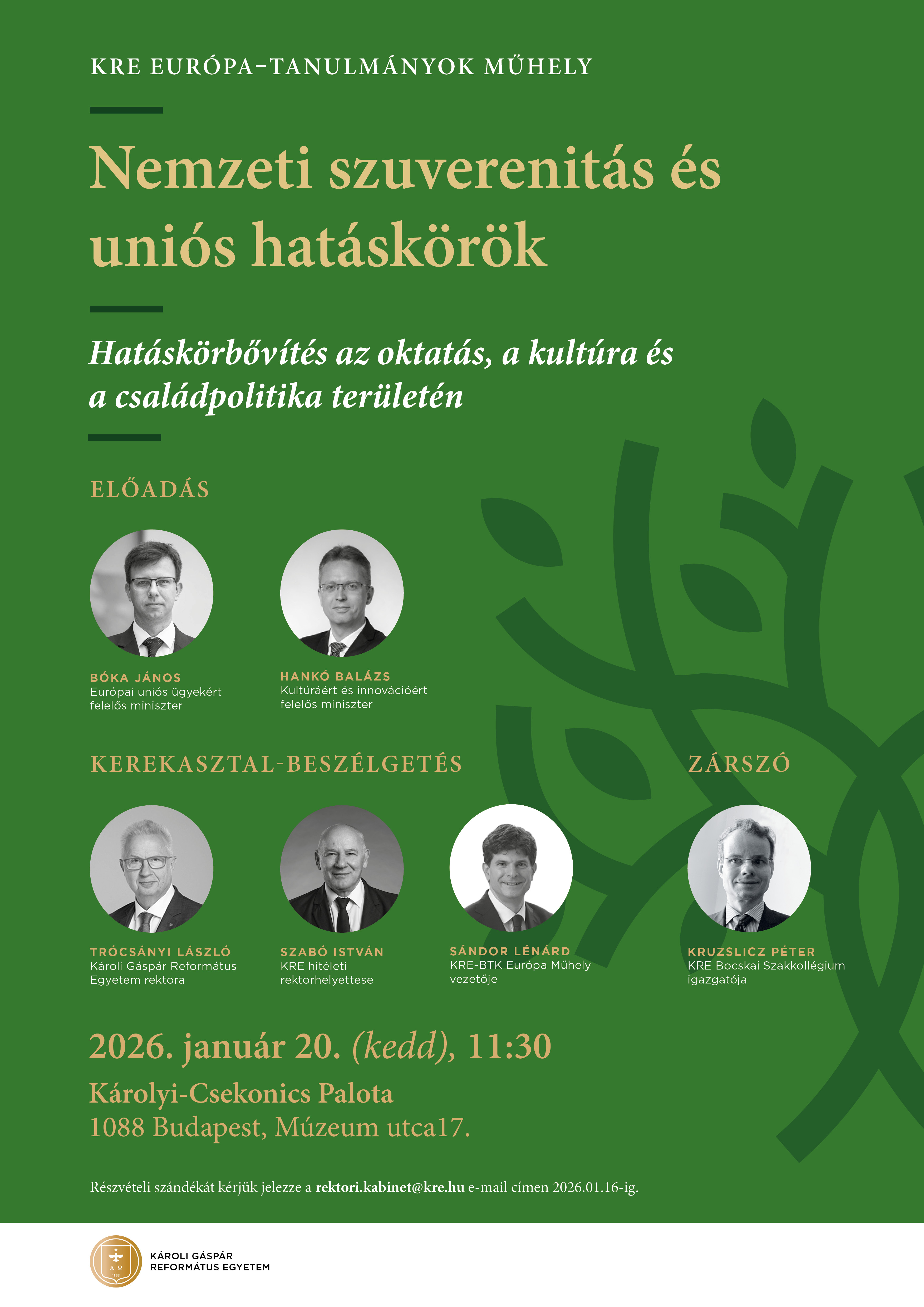 Nemzeti szuverenitás és uniós hatáskörök konferencia plakát - pdf link