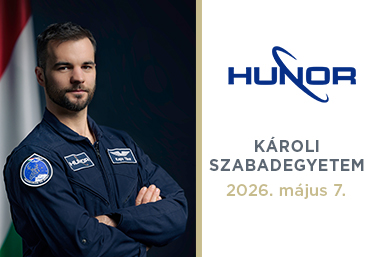 Kapu Tibor, a HUNOR-program kutatóűrhajósa a Károli Szabadegyetemen