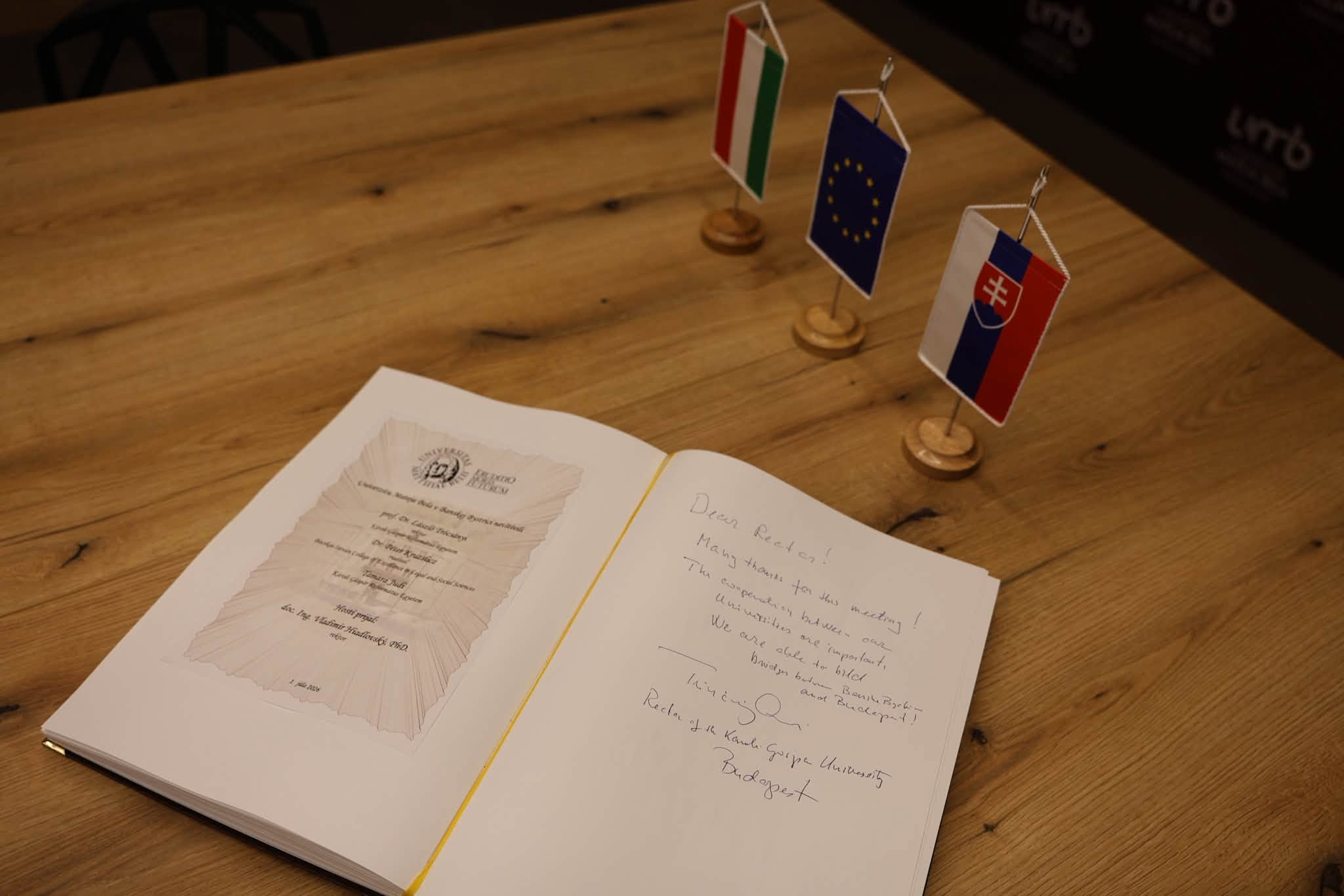 Our University's Rector Held Professional Discussions in Banská Bystrica - photos