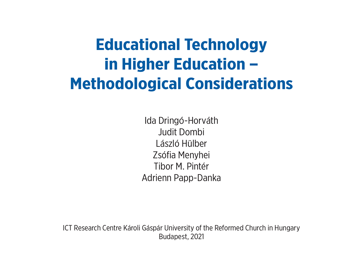 Educational Technology in Higher Education - Methodological Considerations - illusztráció
