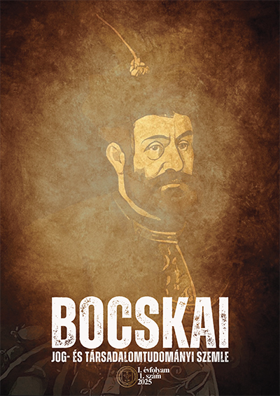 Bocskai Jog- és Társadalomtudományi Szemle I. szám borító