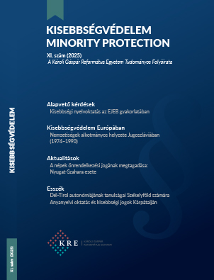 Kisebbségvédelem - folyóirat borító