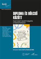 Sztárayné Kézdy Éva, Drjenovszky Zsófia (szerk.): Diploma és bölcső között. Gyermeket nevelő hallgatók a felsőoktatásban - kötet borító