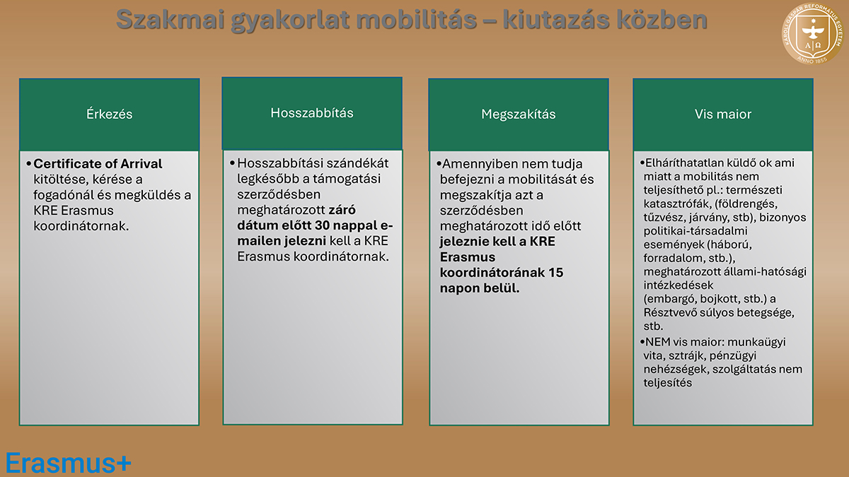 Szakmai gyakorlat kiutazás közben mi a teendő - olvasható pdf