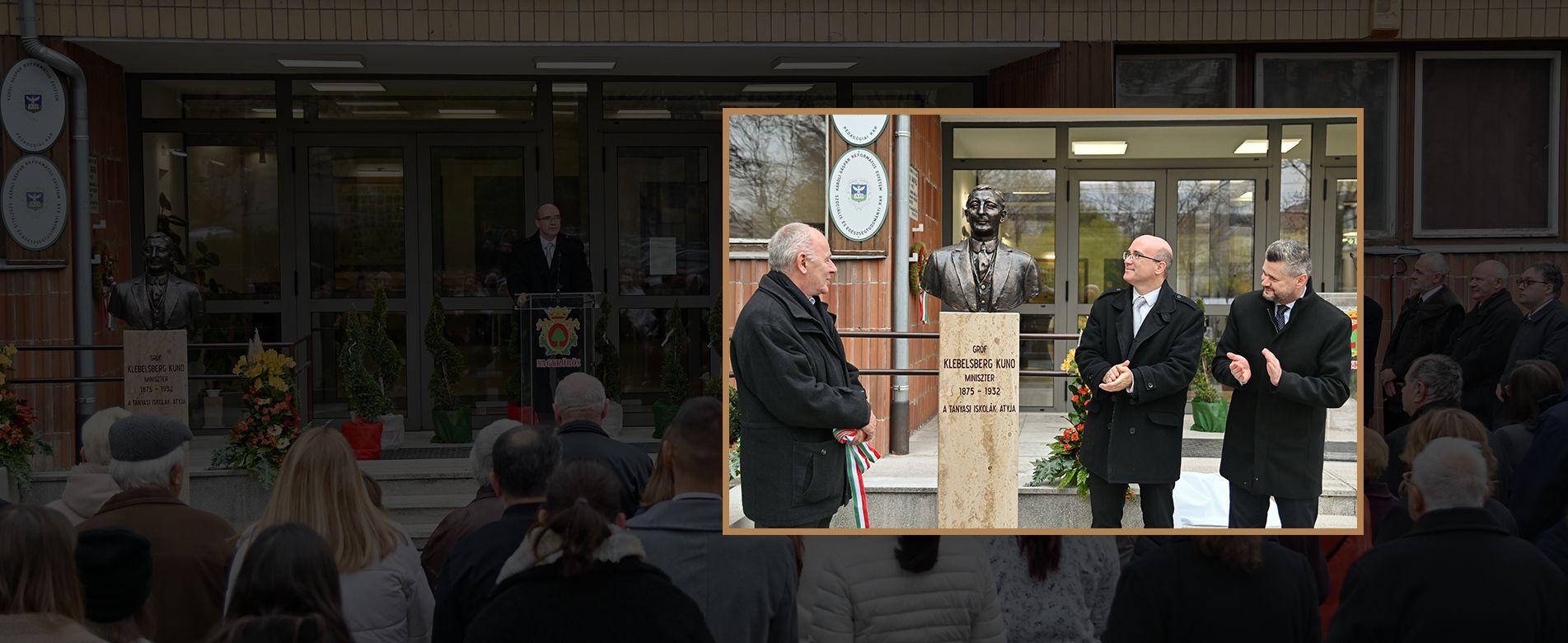 Szoboravató ünnepség Klebelsberg Kuno tiszteletére
