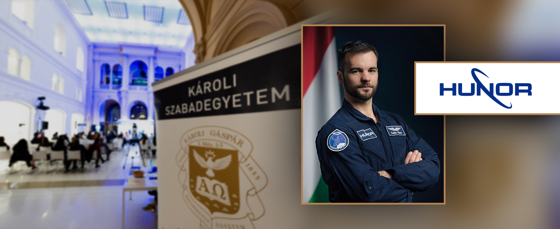Kapu Tibor, a HUNOR-program kutatóűrhajósa a Károli Szabadegyetemen